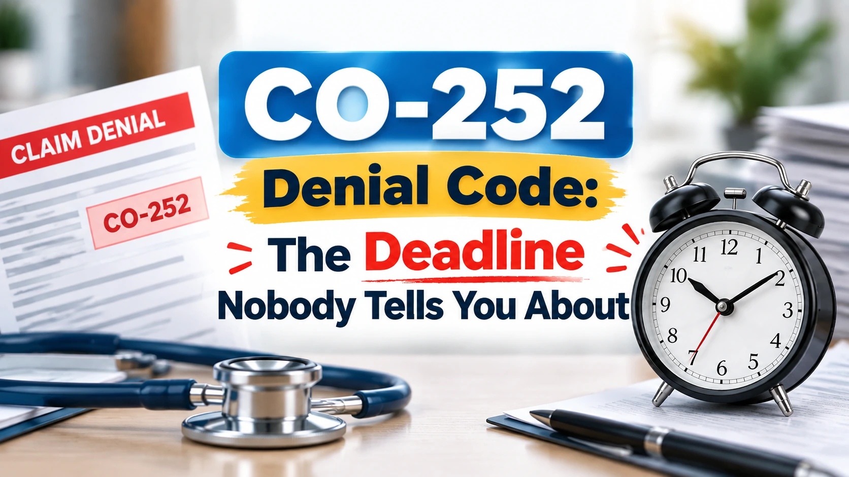 CO-252 Denial Code: The Deadline Nobody Tells You About